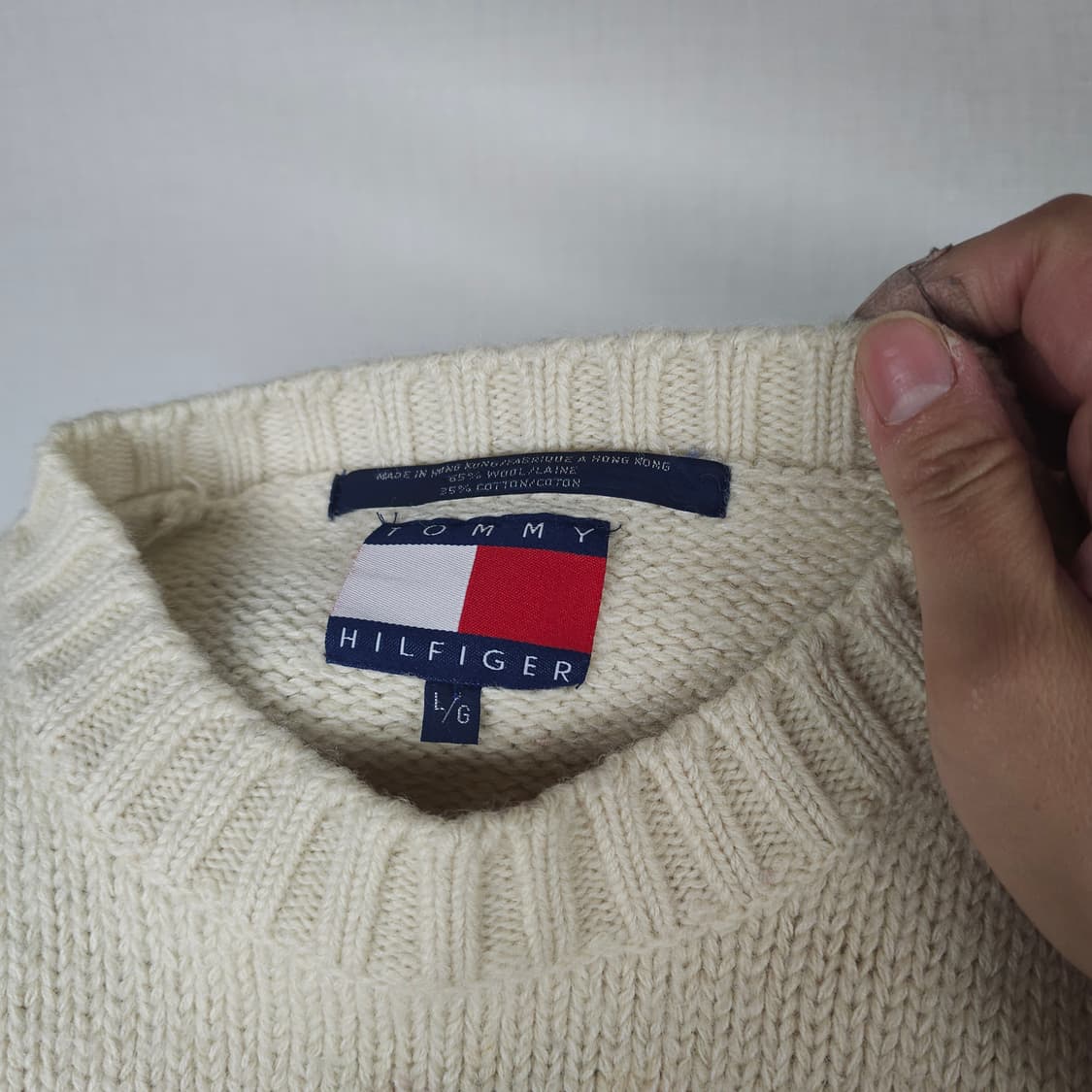 타미힐피거 라운드니트티 남자100사이즈  상품이미지3