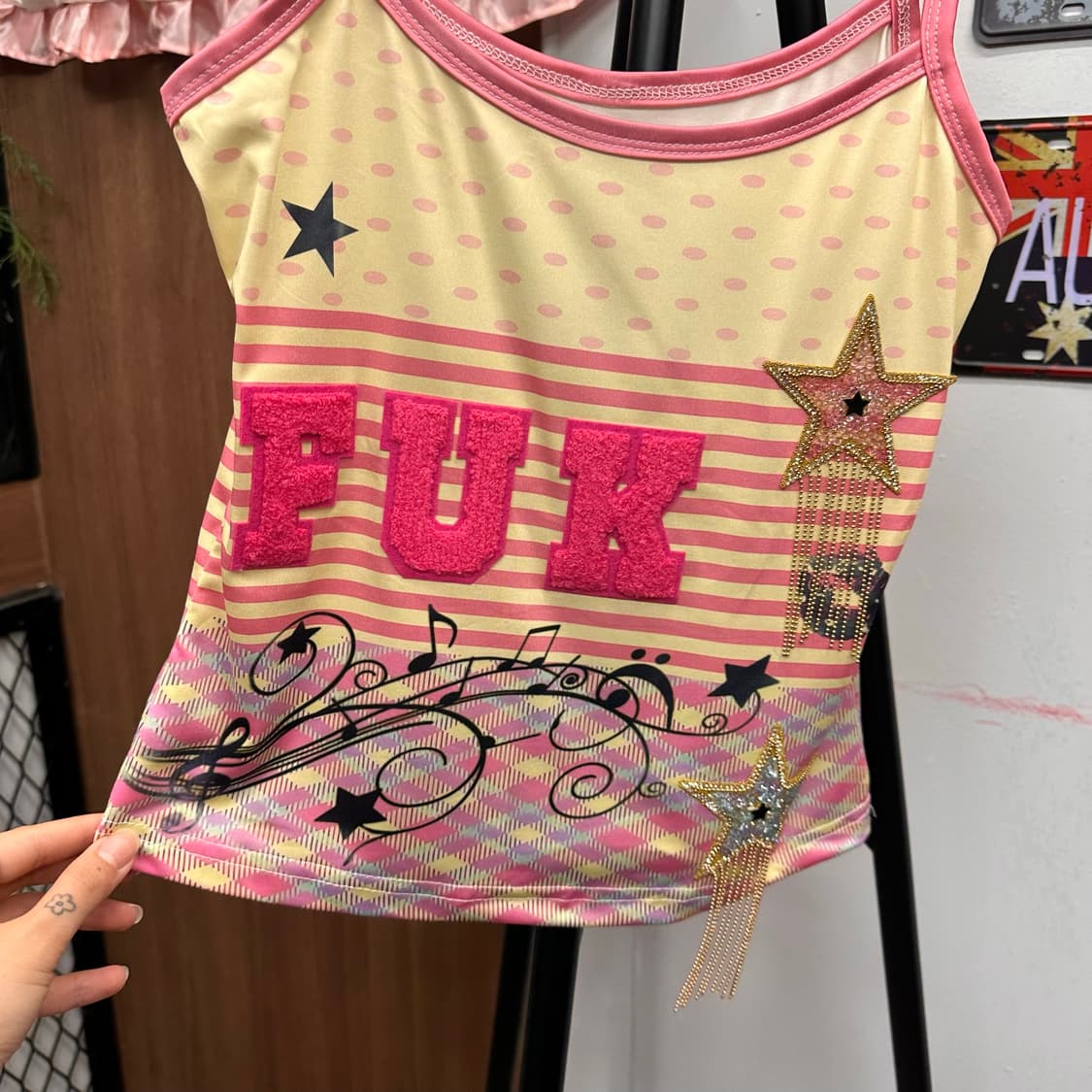 Pink Polka Dot Reprint Sleeveless Top  상품이미지3