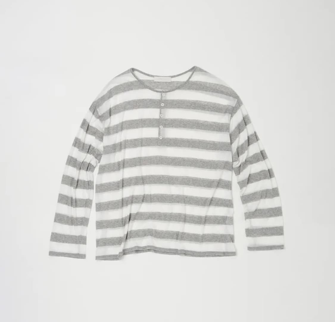 NOTHING EVERYTHING 썸머 스트라이프 헨리티 그레이 상품이미지2