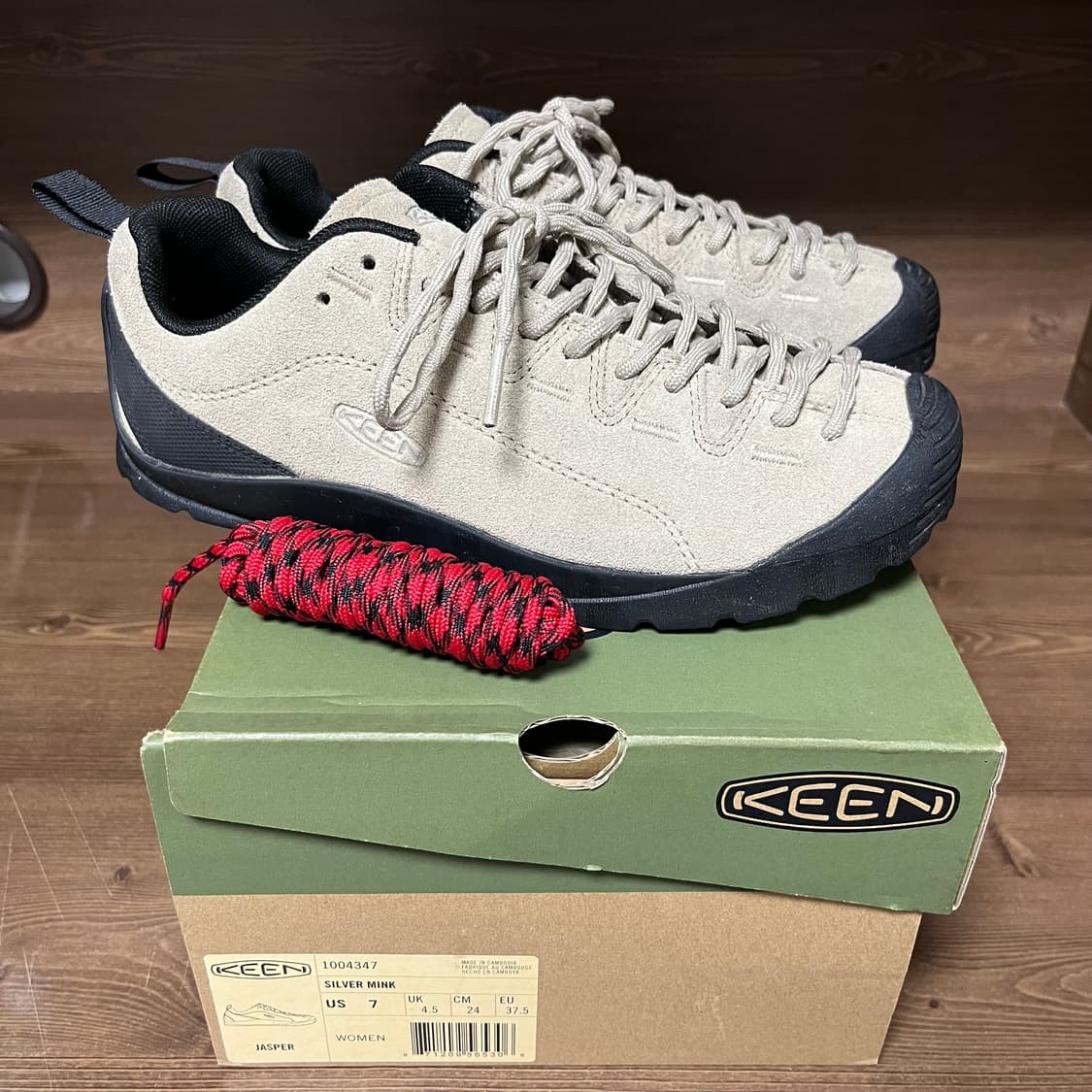 (W240) 킨 재스퍼 스웨이드 스니커즈 실버 밍크 상품이미지2