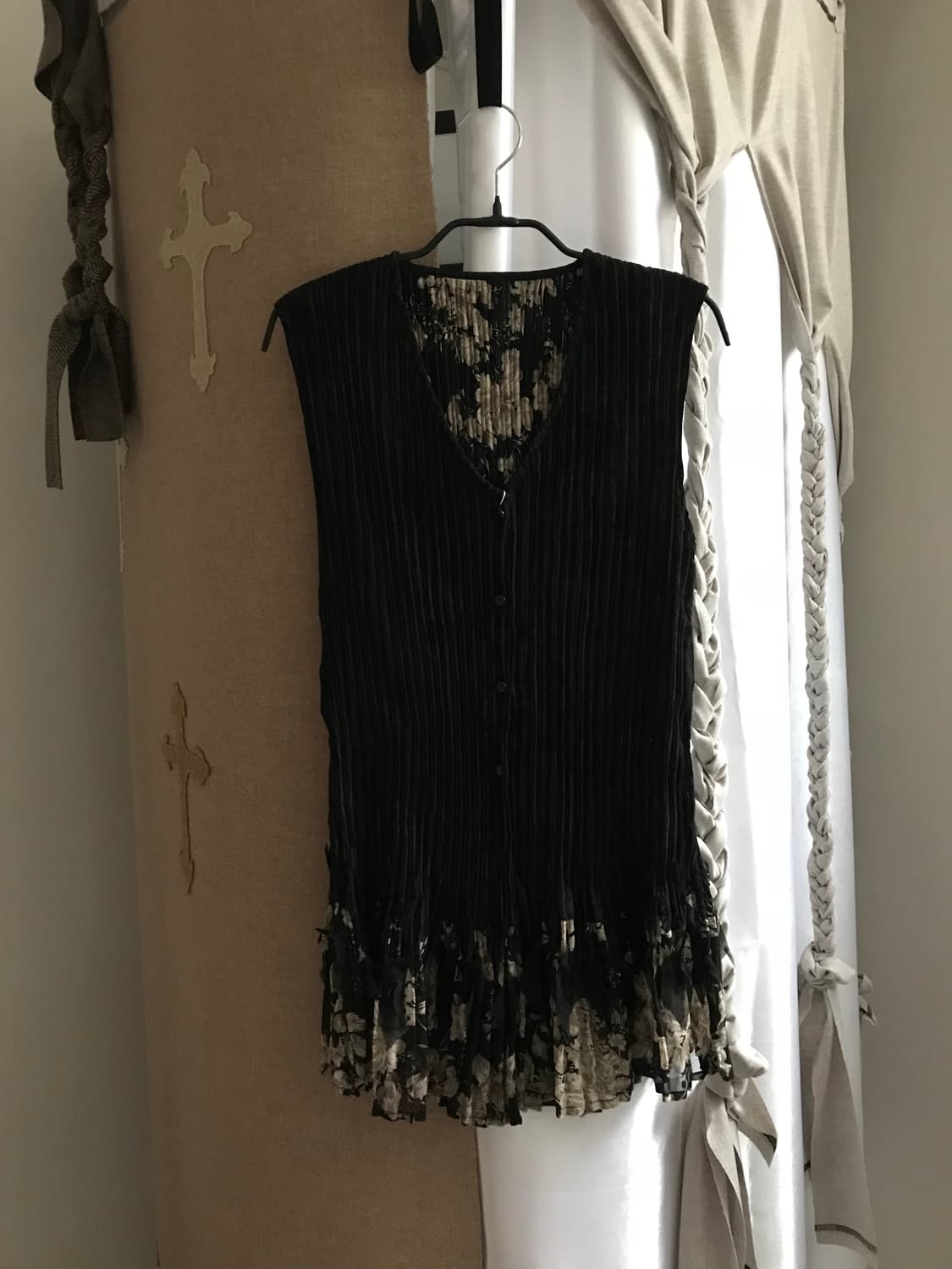 vintage pleats pattern sleeveless 상품이미지5