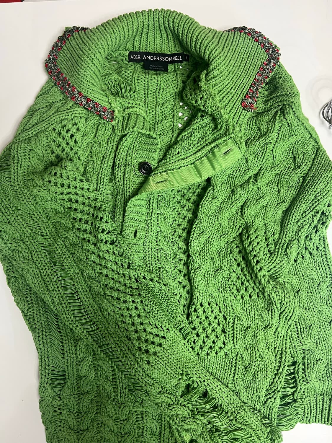 앤더슨벨 니트 케이블 가디건 상품이미지1