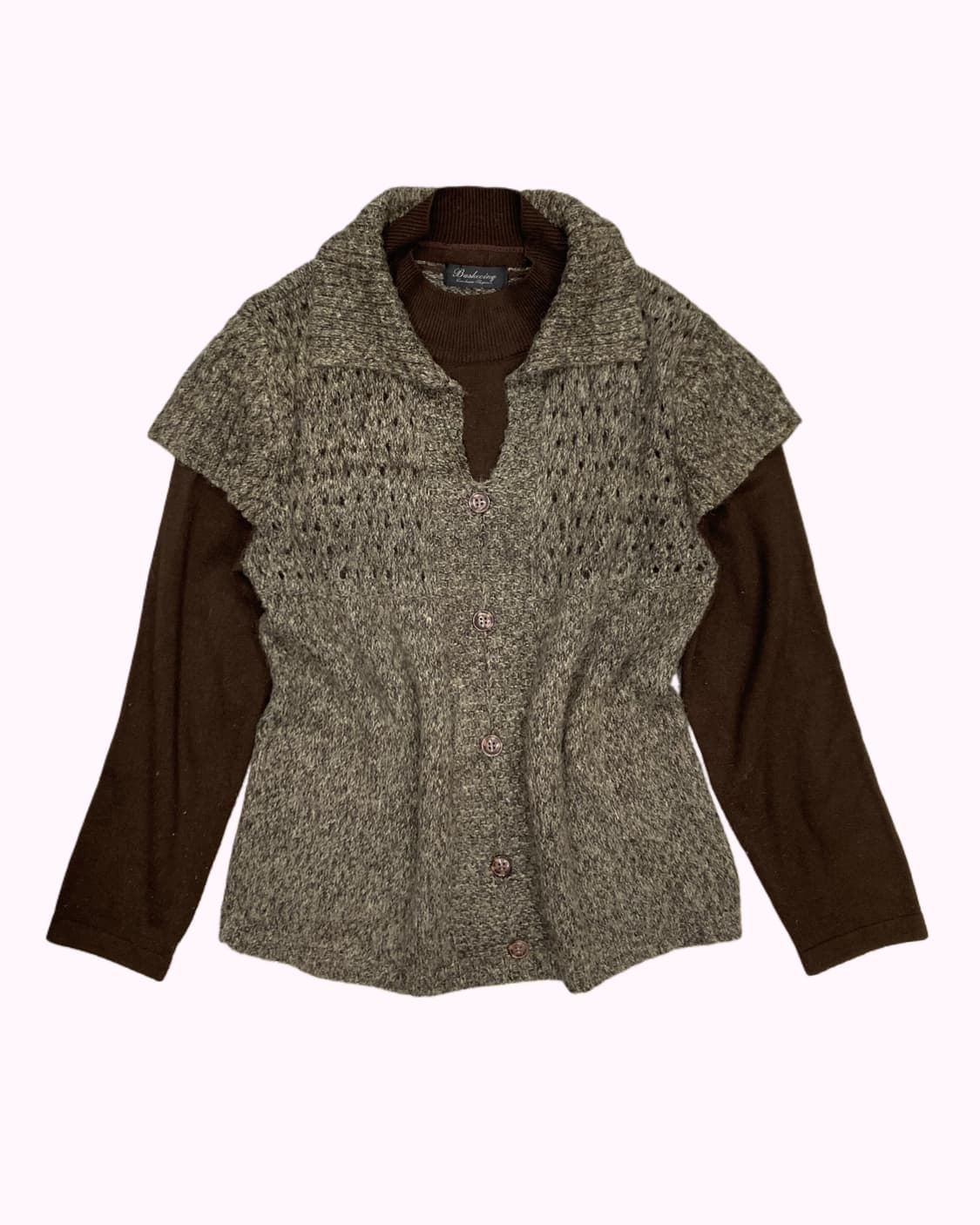 brown vintage layered knit 상품이미지1