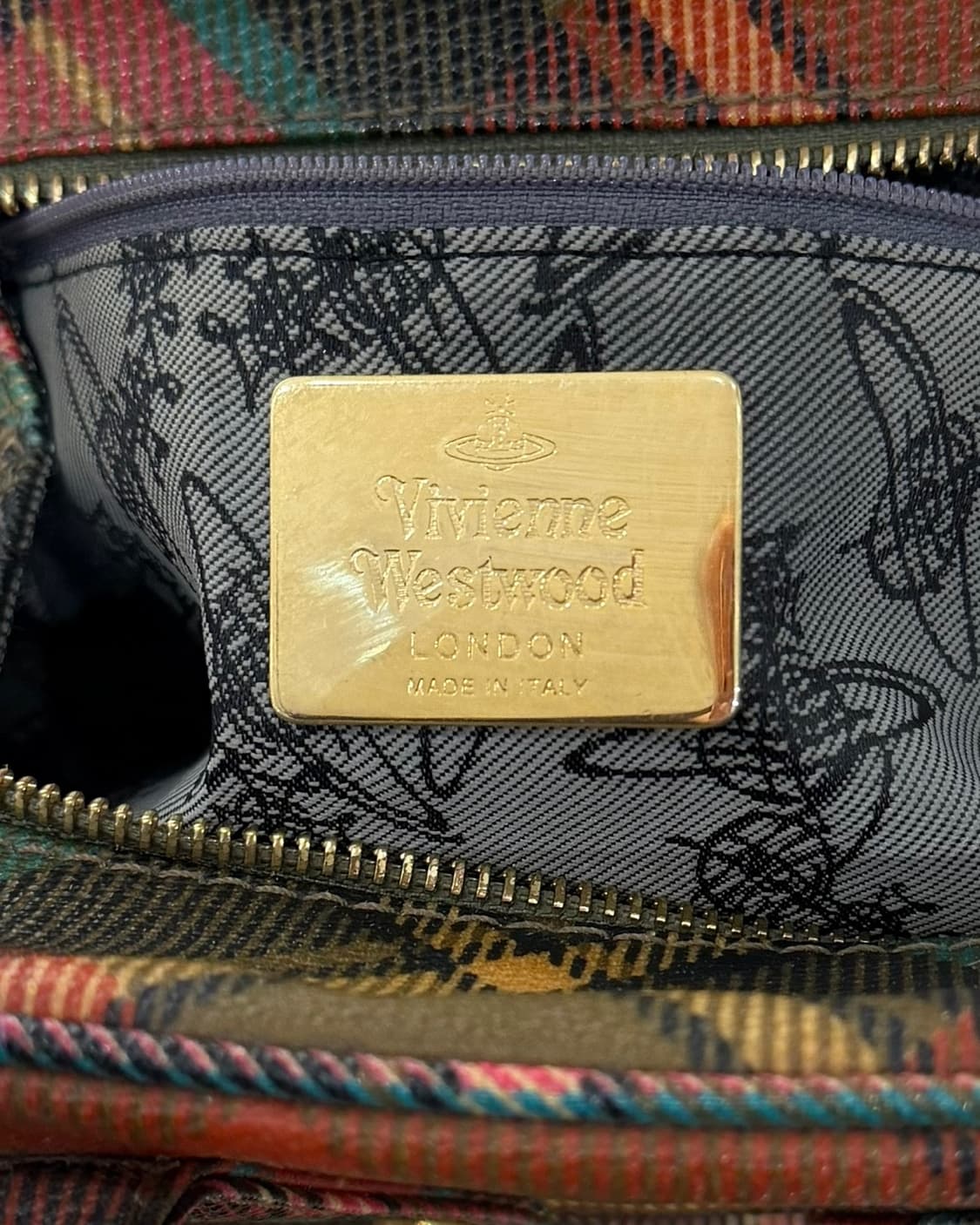 비비안웨스트우드 멀티컬러 타탄체크 패턴 토트백 상품이미지7