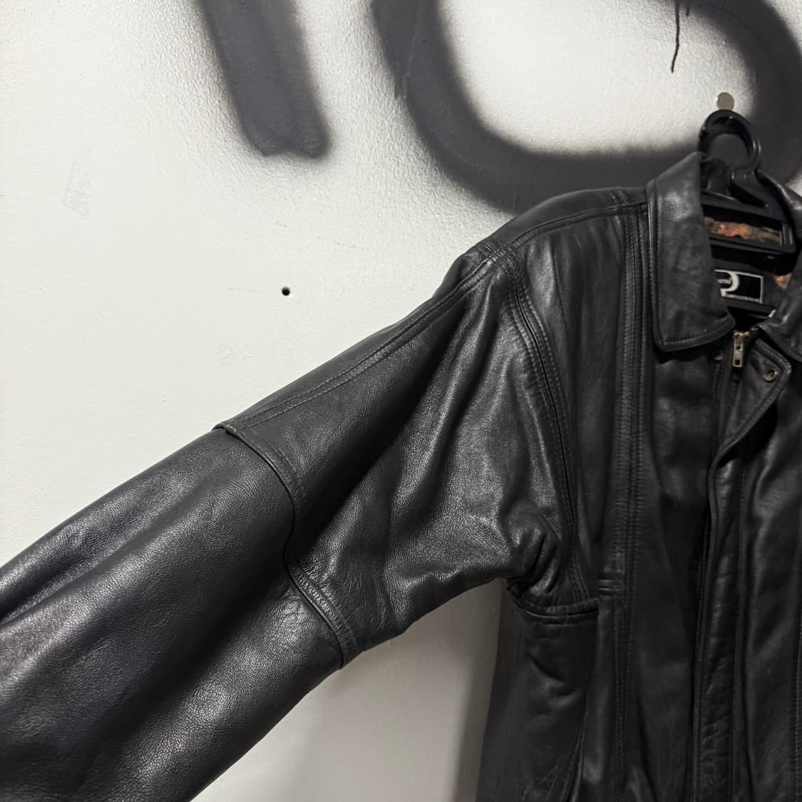 VTG 빈티지 100% 쉽스킨 절개 디테일 퀼팅 양가죽 봄버 자켓 상품이미지5