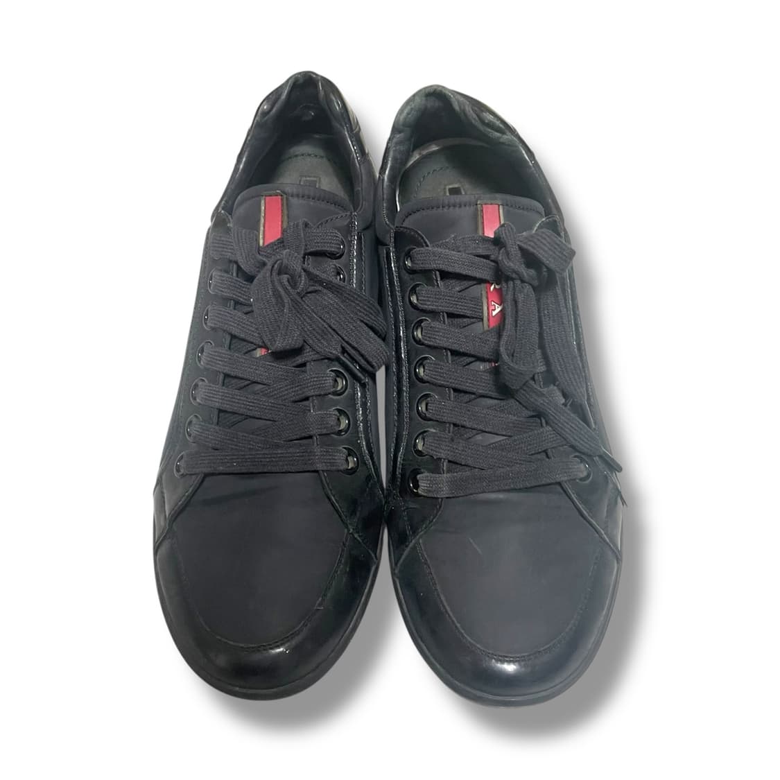 270~275) 프라다 스포츠 레더 나일론 스니커즈 블랙 상품이미지3