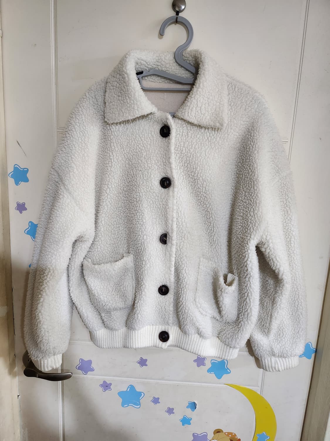 뽀글이 숏 자켓 아이보리 상품이미지1