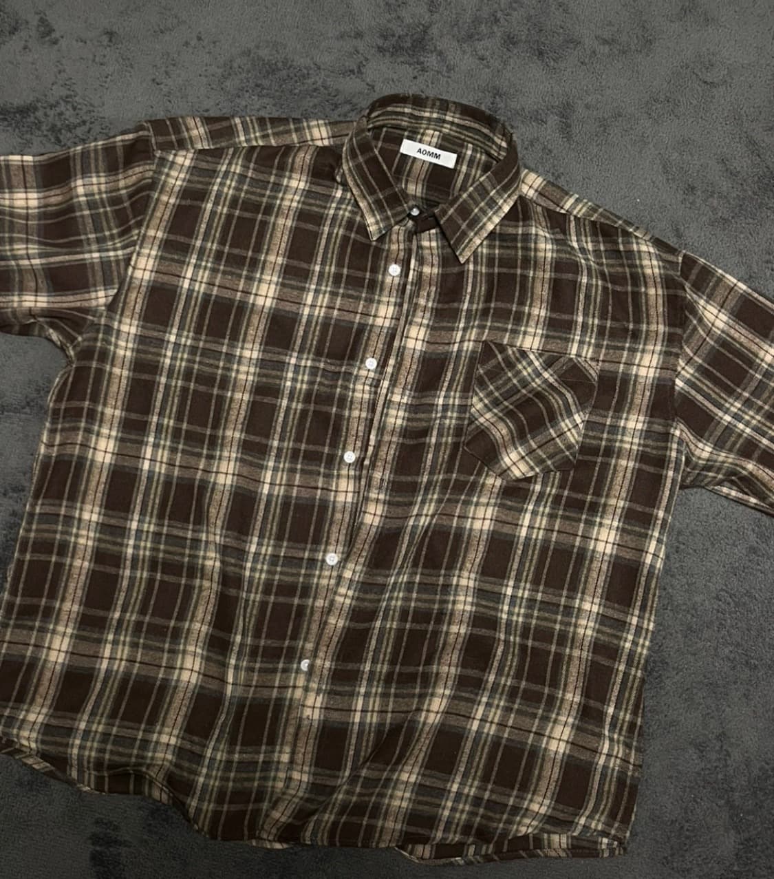 [새상품] 오버핏 체크 셔츠 남방 상품이미지1