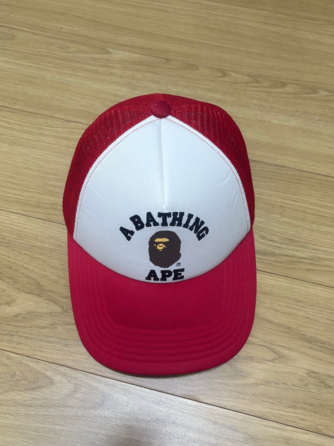 베이프 컬리지 메쉬캡 레드 상품이미지2