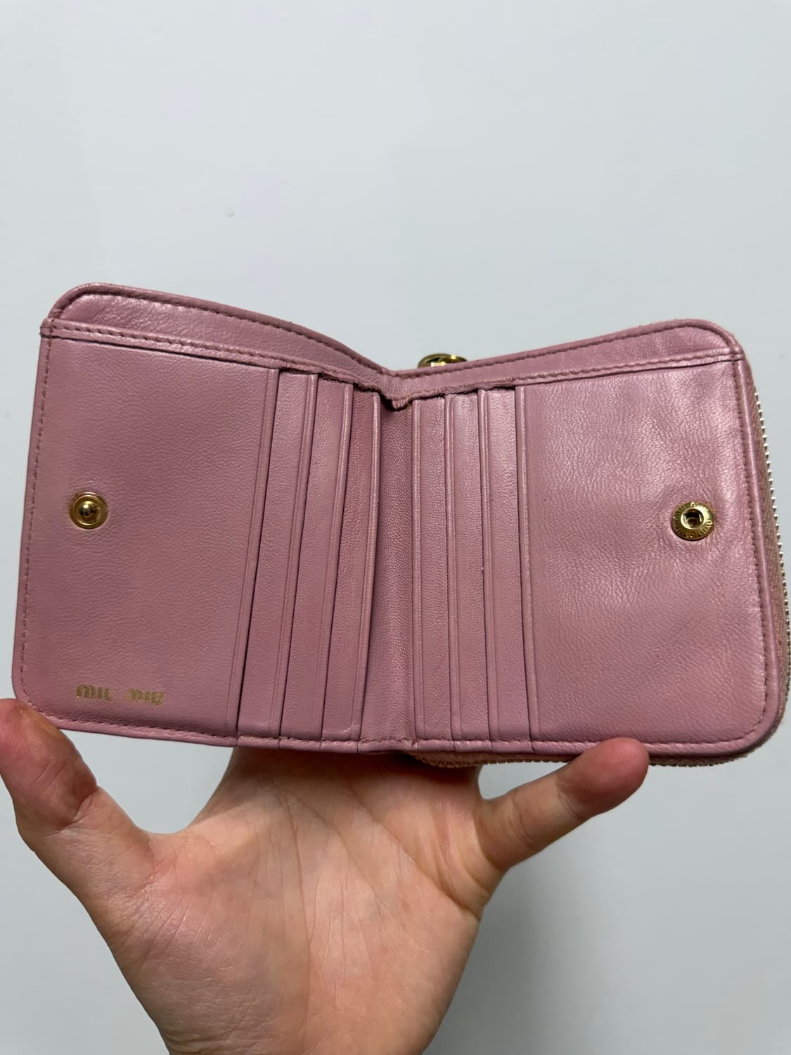 [정품] 미우미우 반지갑 핑크  상품이미지7