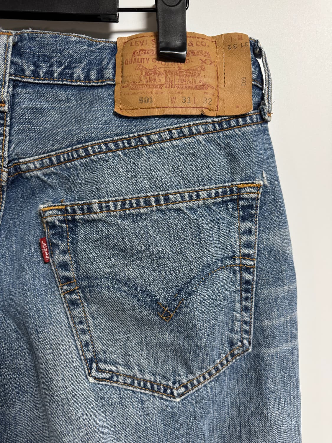 Levi's 501 연청 데님 청바지 허리 31 상품이미지3