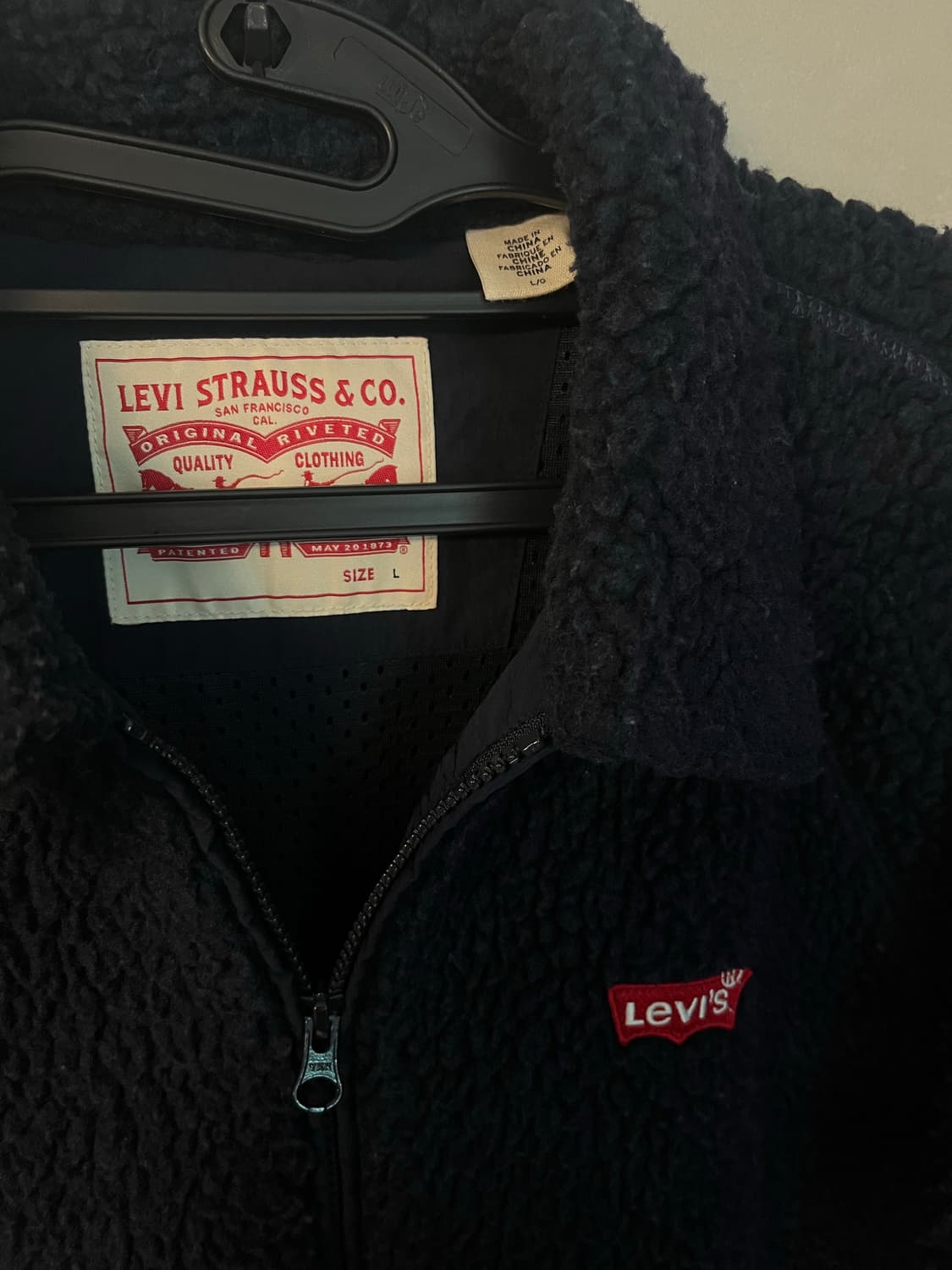 리바이스 네이비 뽀글이 플리스 자켓 (L size) 상품이미지4