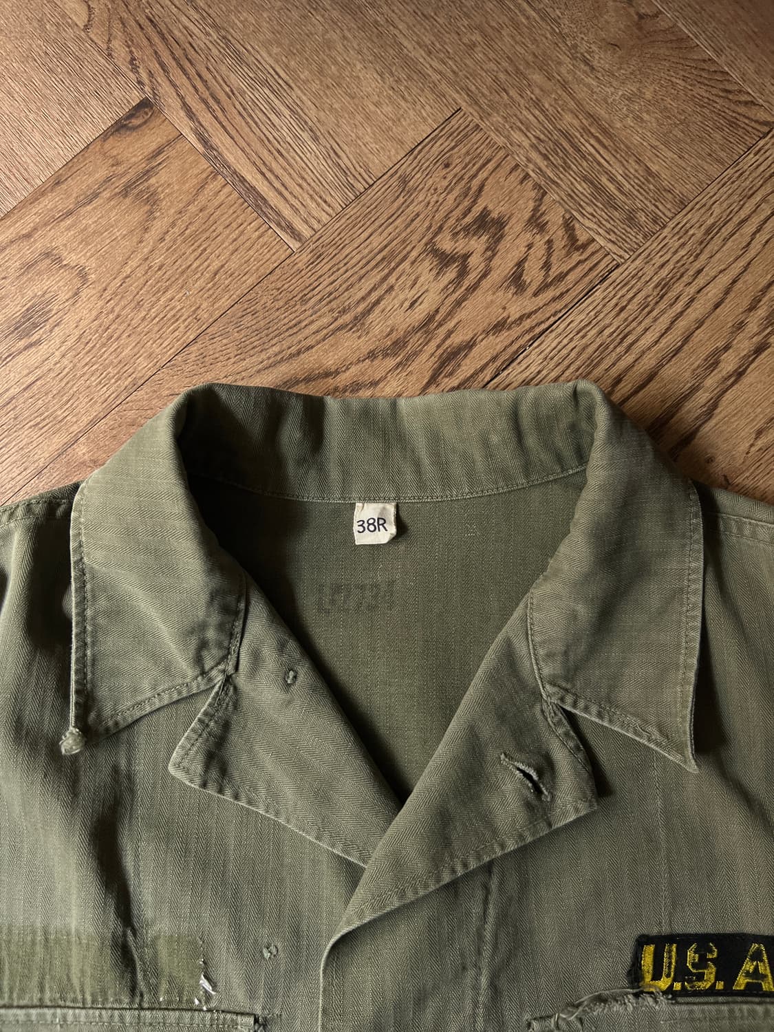 [38R]40's 오리지널 U.S ARMY M-47 HBT 셔츠 상품이미지2