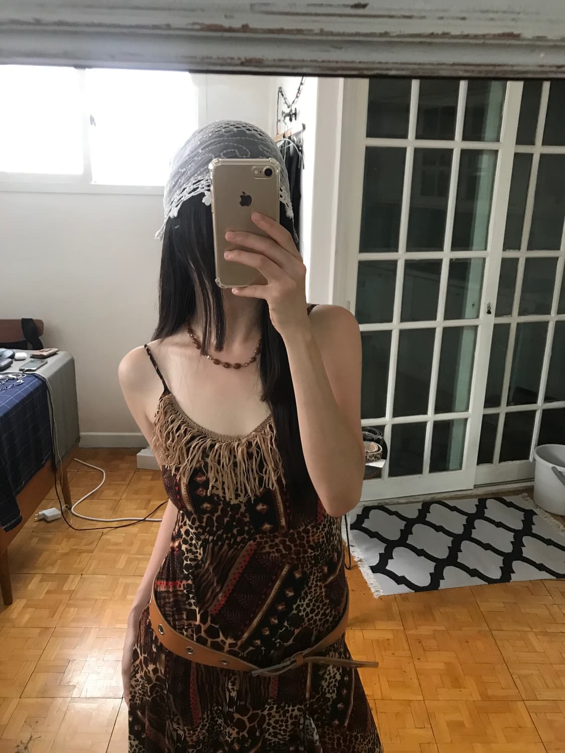 vintage fringe pattern one-piece 상품이미지2
