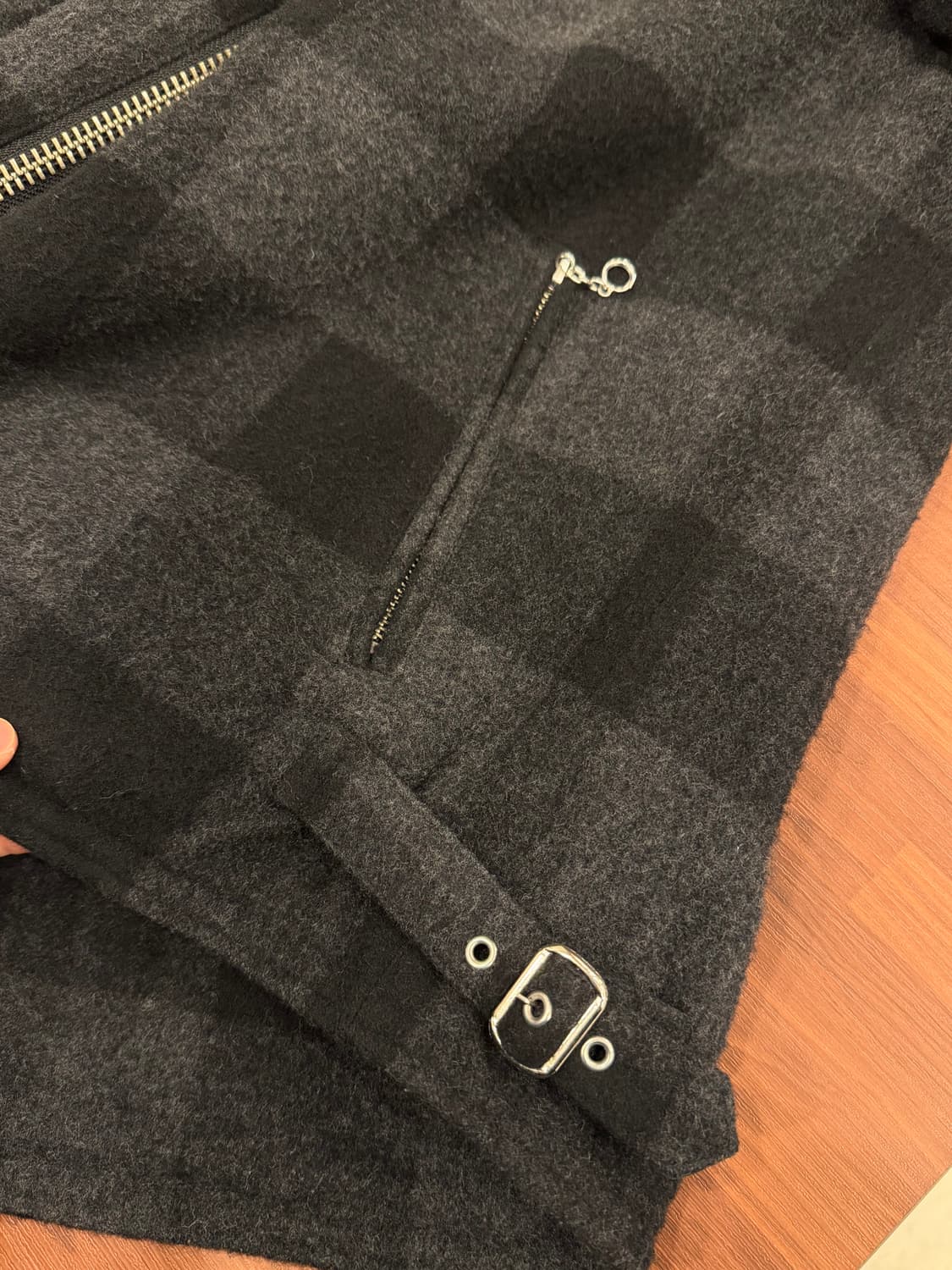 Beams 빔즈 체크 울 라이더 자켓 상품이미지8