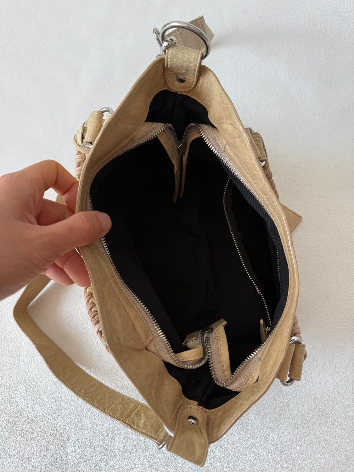 Pre owned 레더 토트 크로스백 상품이미지5