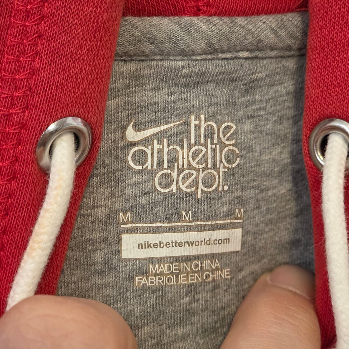 나이키 빅 프린팅 슬림핏 레드 후드집업 상품이미지8