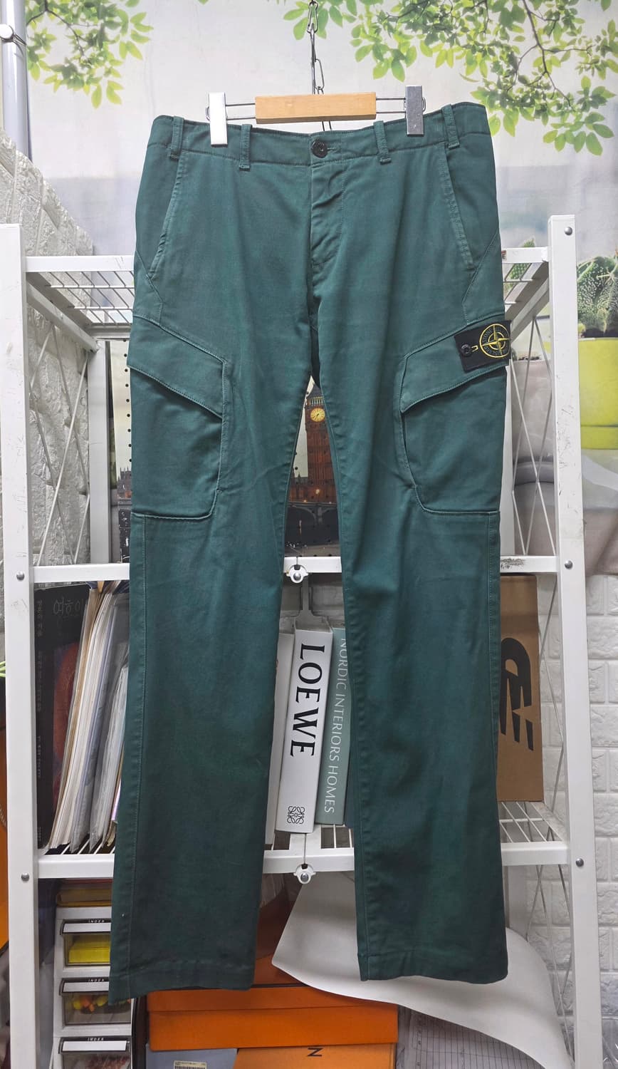 스톤아일랜드 남성 카고팬츠 32 슬림핏 스트레치 그린팬츠 MM24 상품이미지1