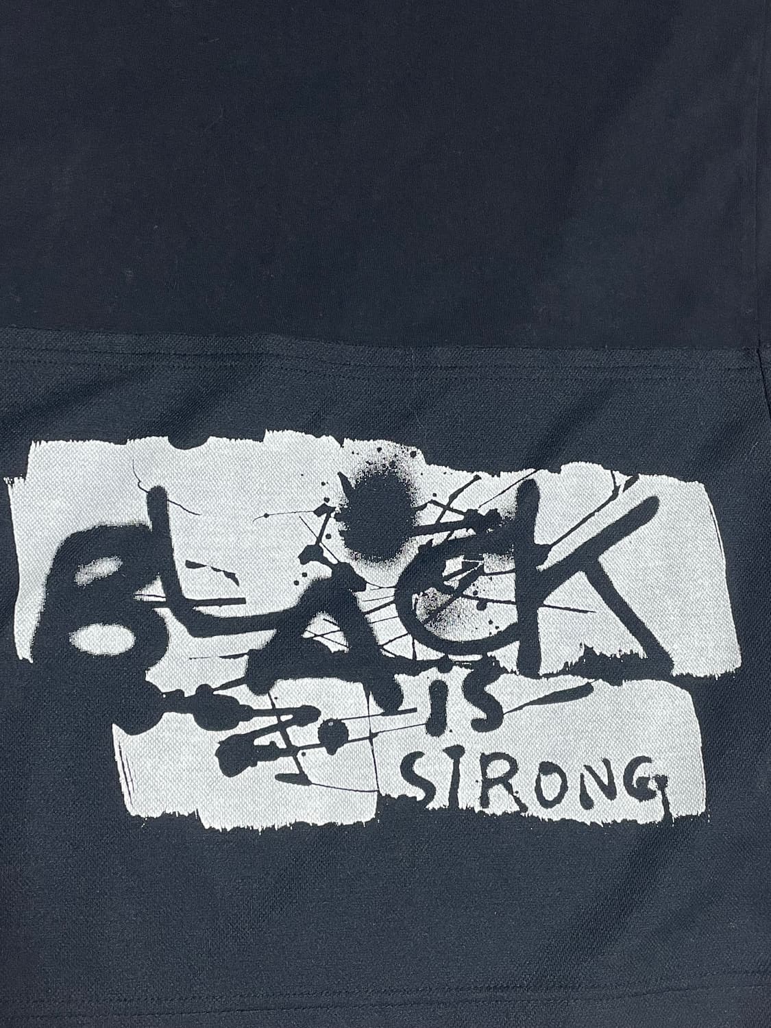 꼼데가르송 블랙 BLACK IS STRONG 레이어드 티셔츠 상품이미지3