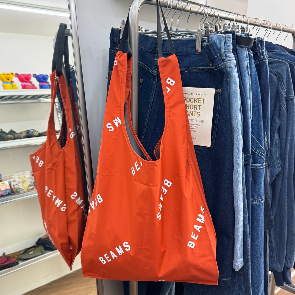 BEAMS 빔즈 빔즈로고 2WAY 쇼퍼백 상품이미지4