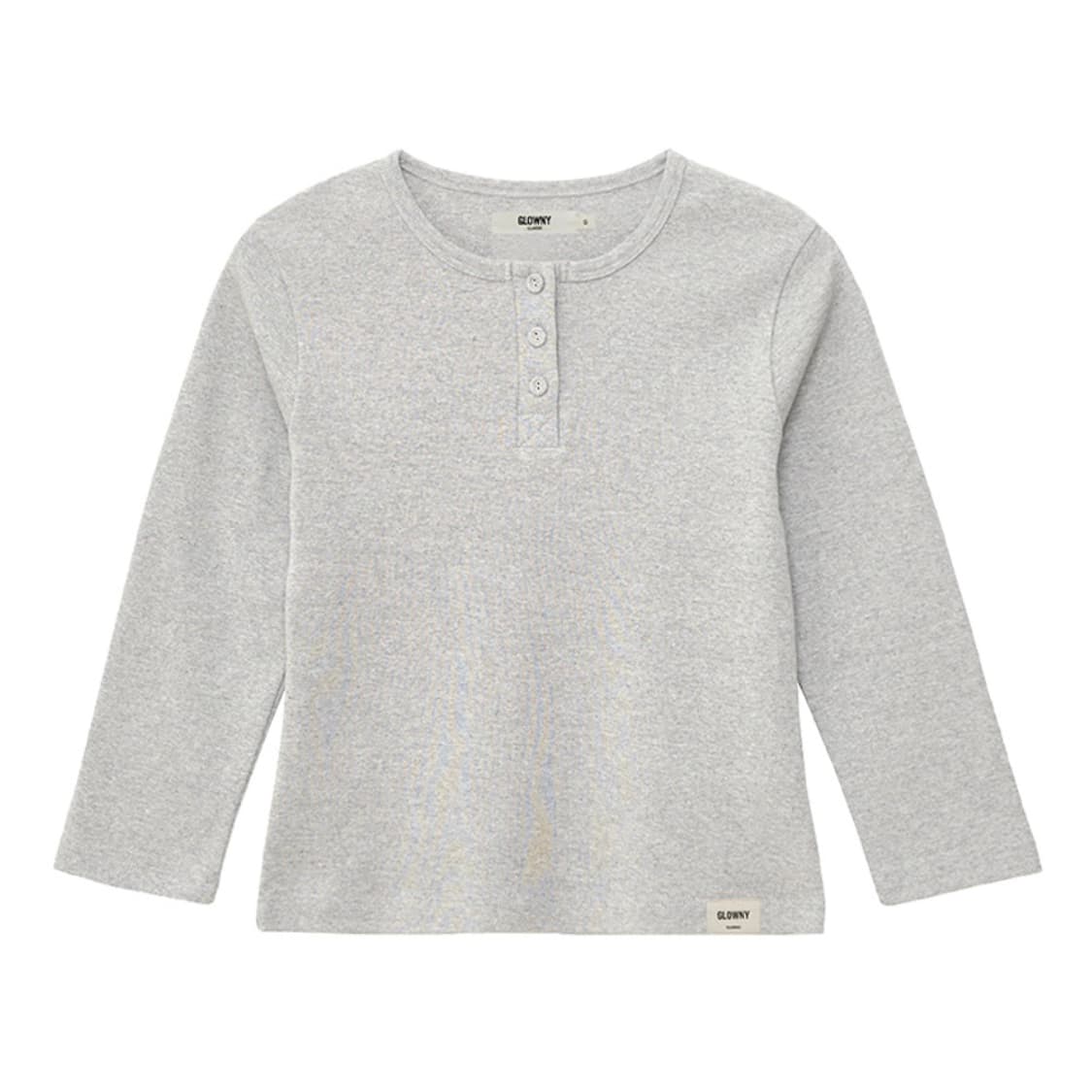 새상품 택포) 글로니 3/4 버튼티 멜란지 그레이 상품이미지1