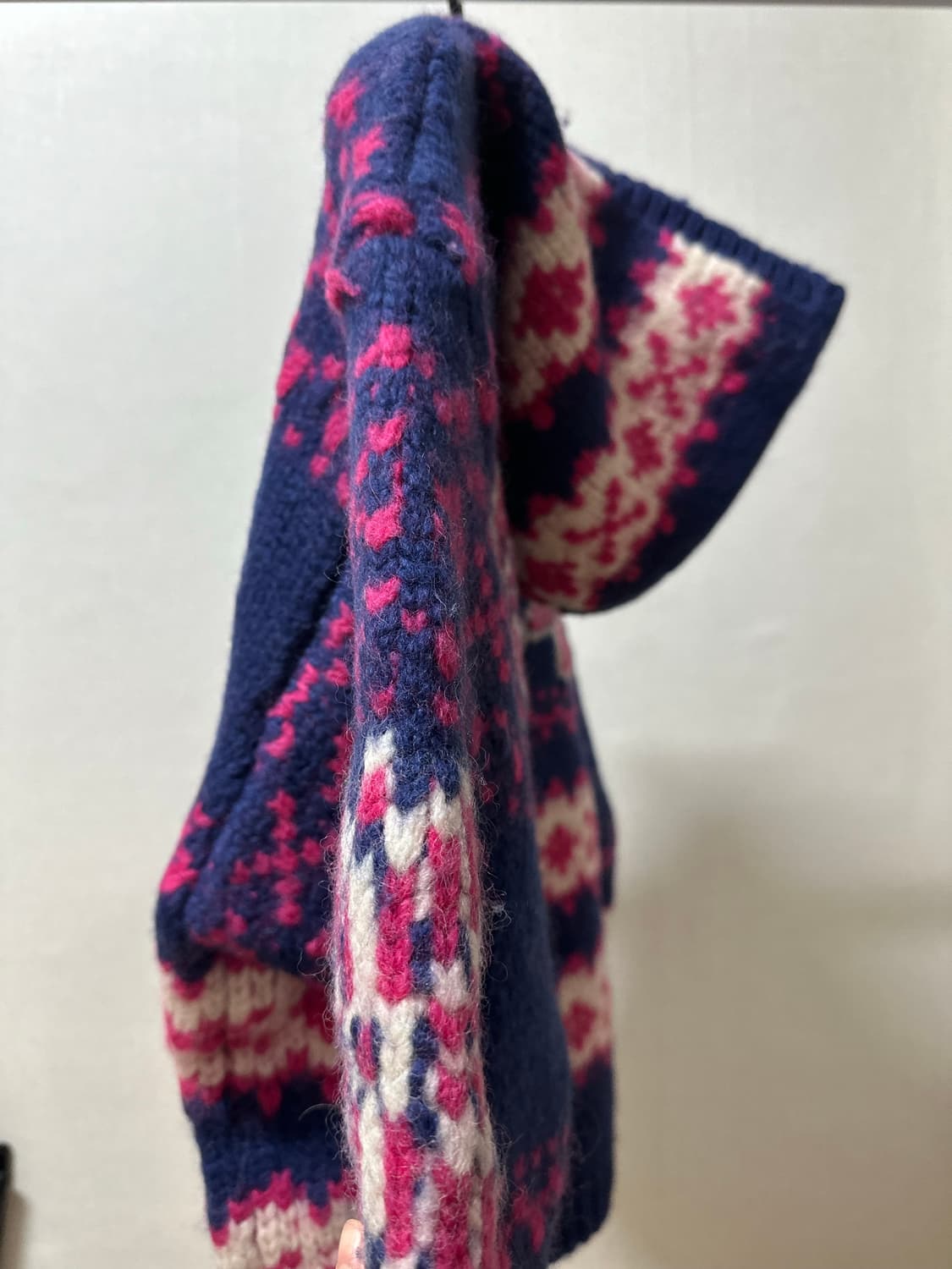 (새상품)HEEPHI 코위찬 메리노울100 노르딕 후드 가디건 상품이미지5