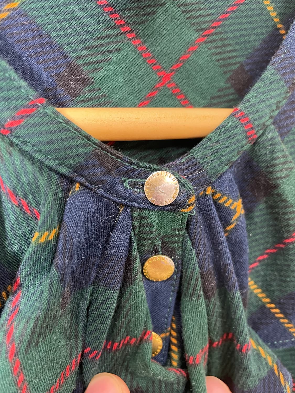 폴로Polo 아가일 패턴 프릴 티셔츠 XL - T1  상품이미지5