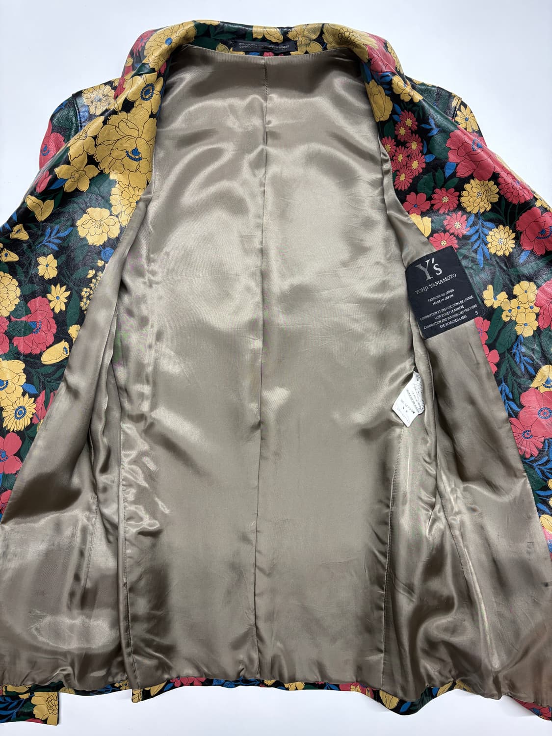 와이즈 요지 야마모토 플라워 레더 자켓 상품이미지4