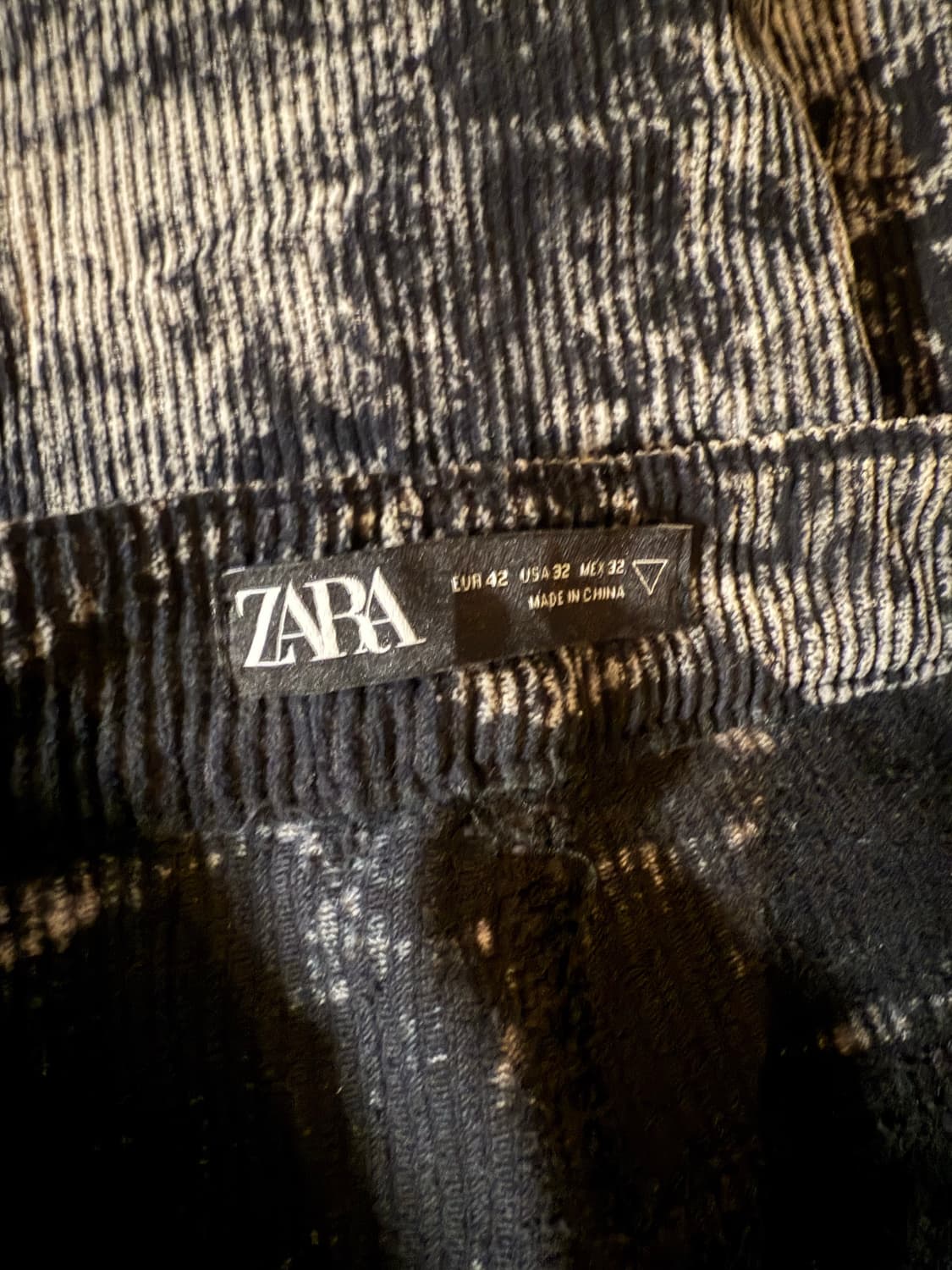 자라 타이다이 패턴 코듀로이 팬츠 32 상품이미지3