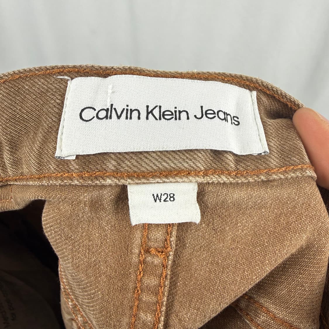 (28) 켈빈클라인 루즈핏 데님 팬츠 브라운 상품이미지7