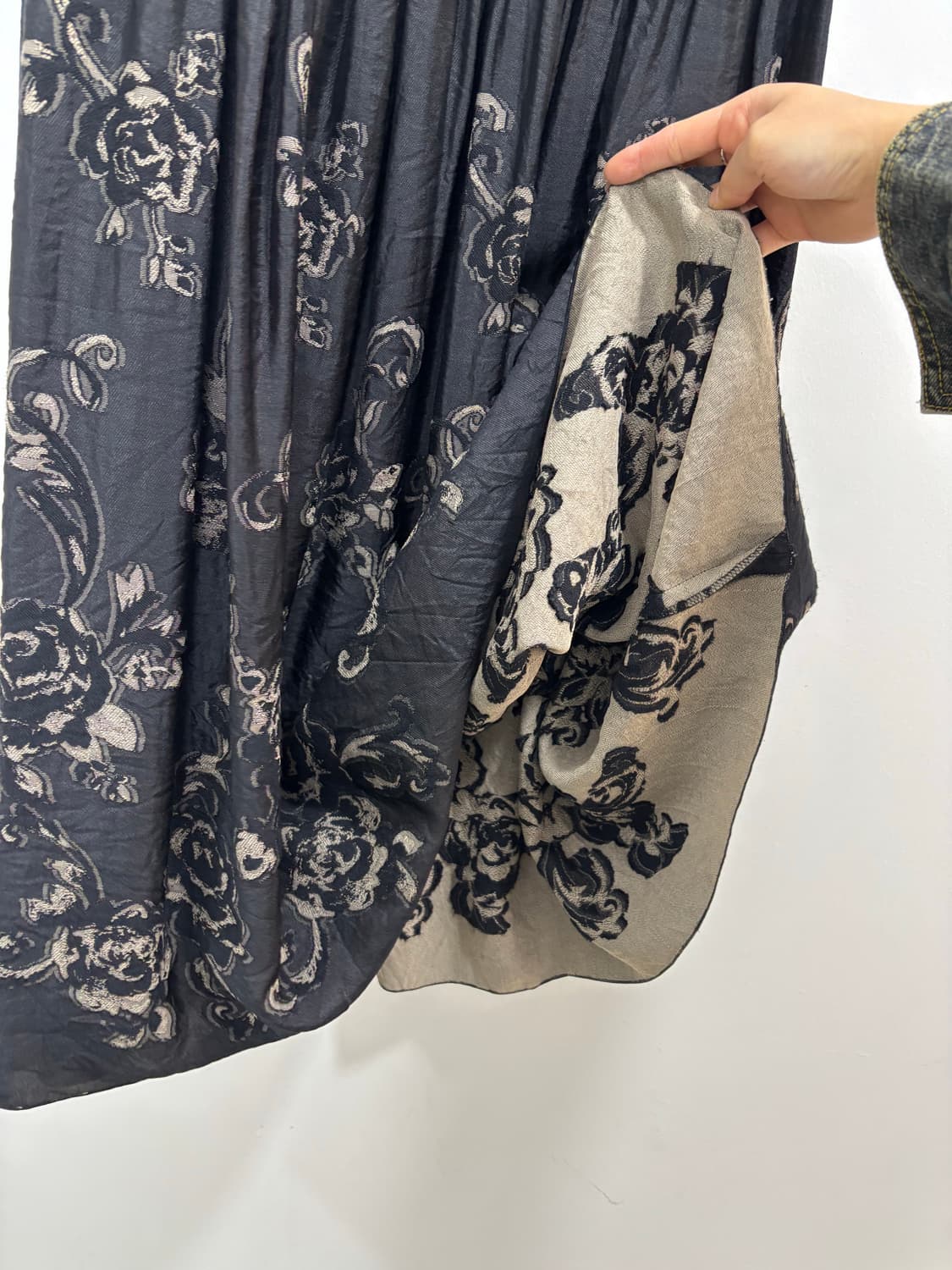 Takeo Nishida 일본 빈티지 장미 링클 스커트 치마 상품이미지7