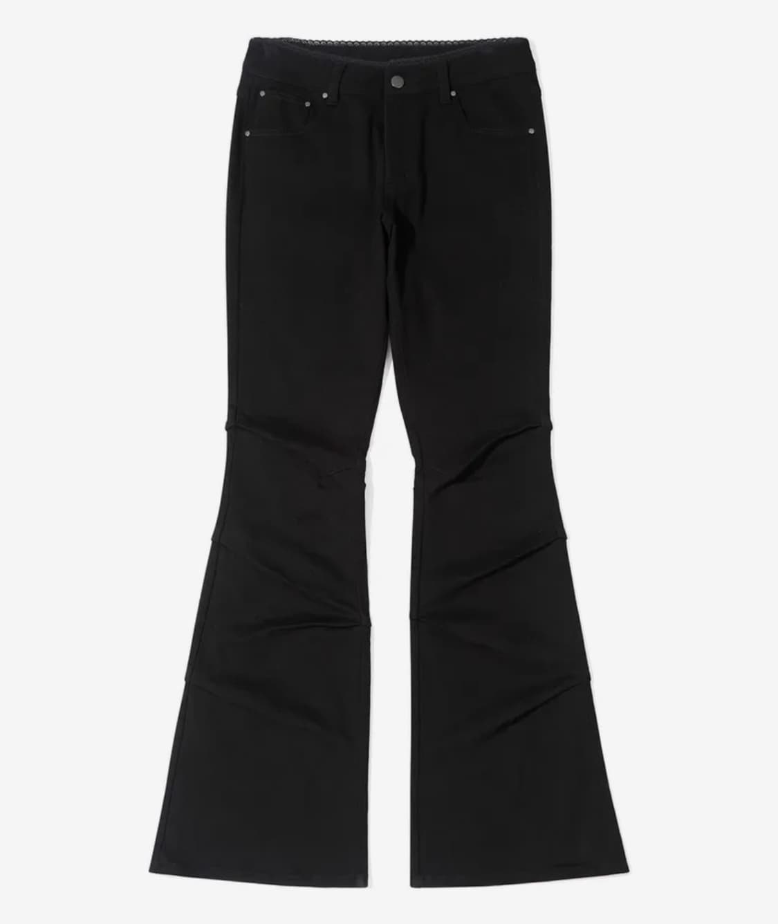 W. 플레어핏 핀턱 레이스 웜 코튼 팬츠 상품이미지1