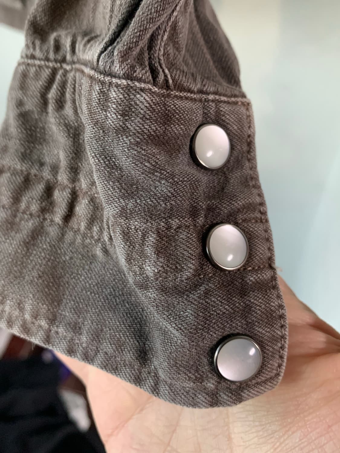 넘버나인 웨스턴 셔츠 브라운 상품이미지4