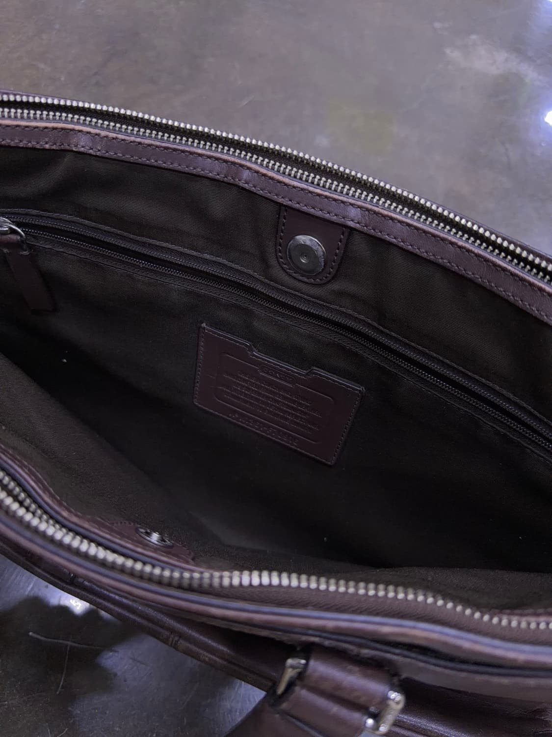 코치 렉싱턴 브라운 레더 가죽 서류 토트 크로스백 상품이미지7