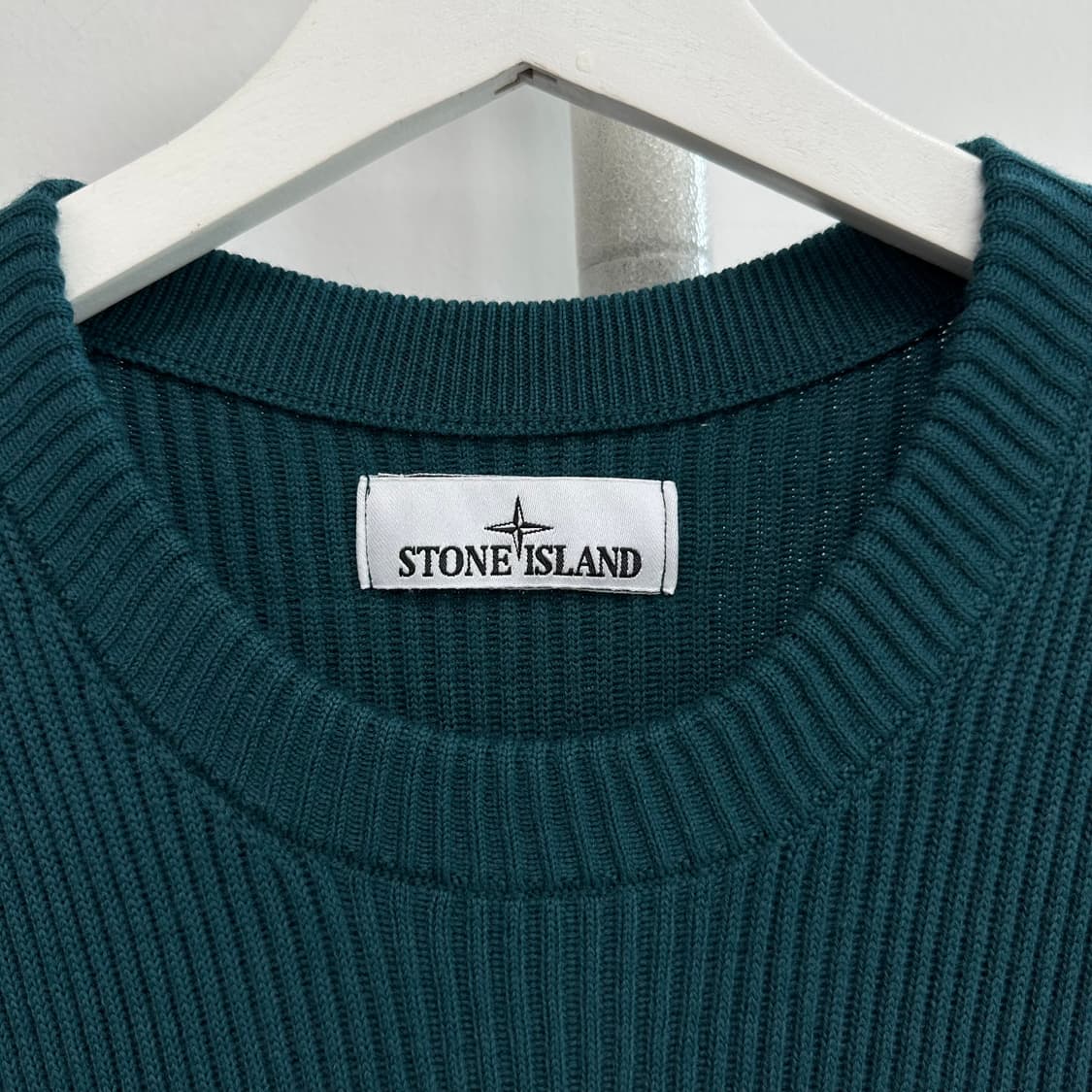 스톤아일랜드 풀 립 울 크루넥 니트 딥 제이드 상품이미지5