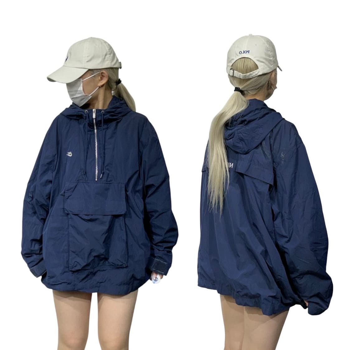 나이키 네이비 아노락 오버핏 트랙 자켓 XL 상품이미지1