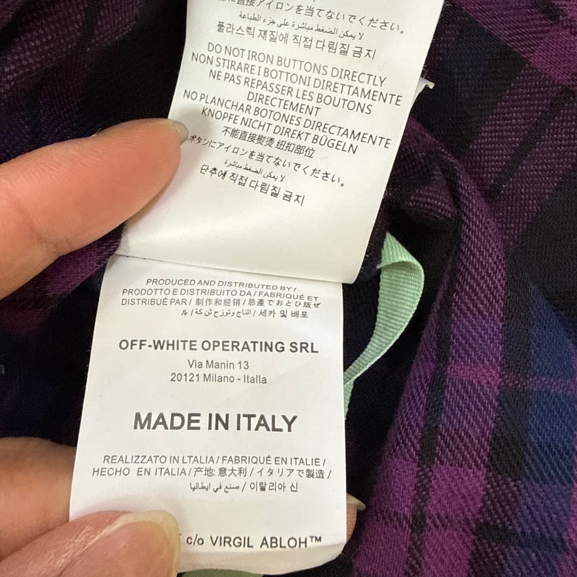 XL 오프화이트 플란넬 체크 셔츠 0310T 상품이미지5