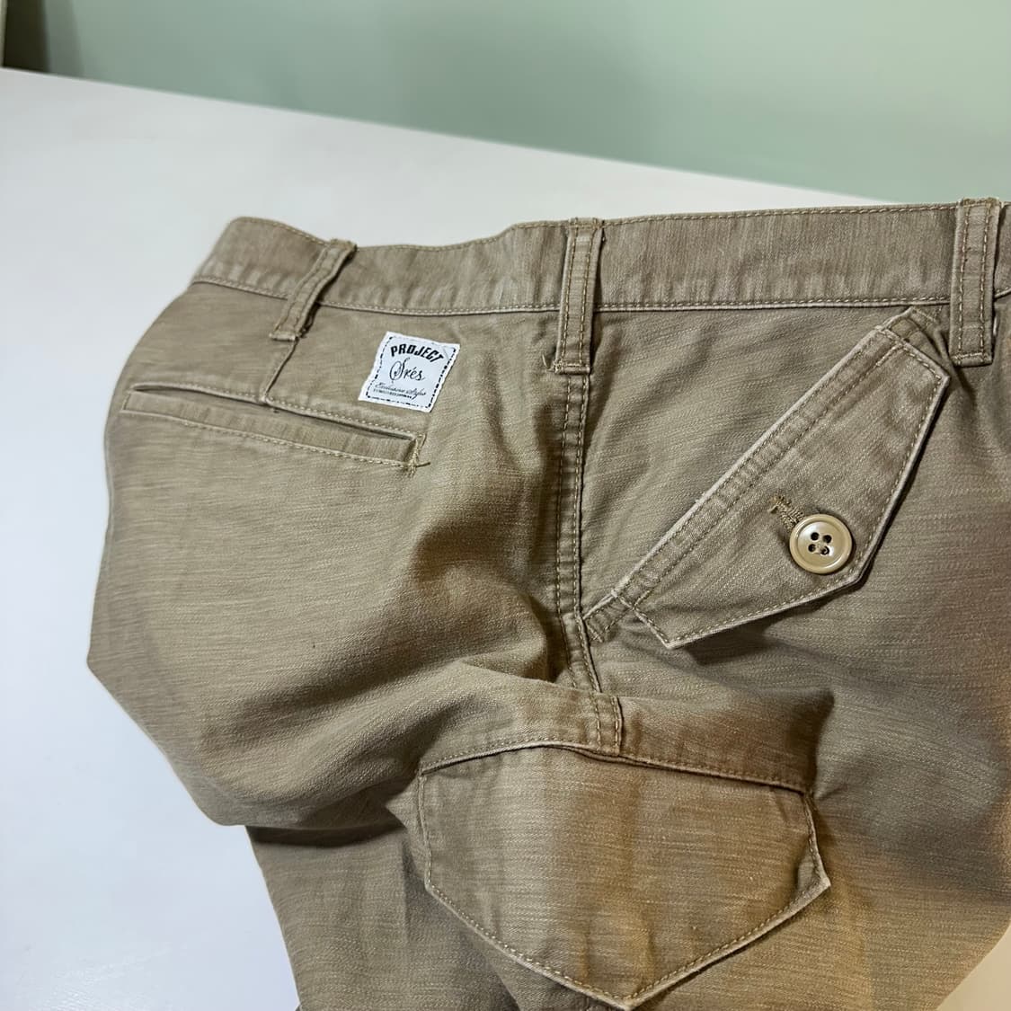 L-XL PROJECT SRES 일자핏 빈티지카키 코튼 퍼티그팬츠 상품이미지2