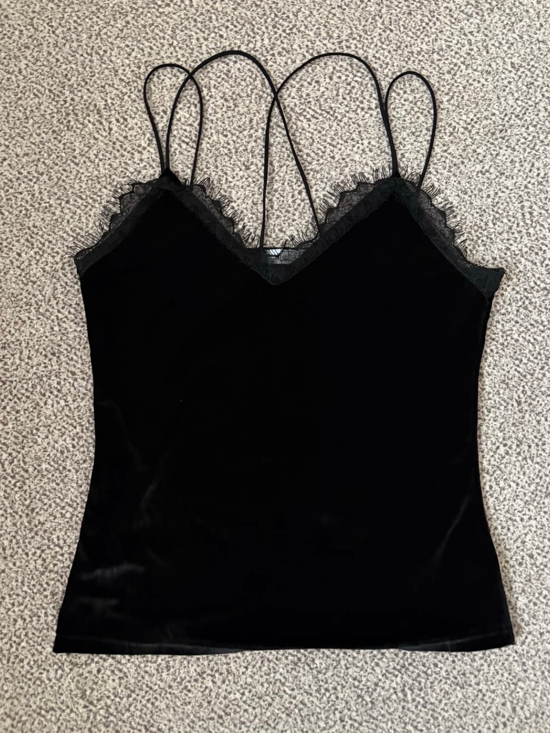 Vintage 갸루 고스 벨벳 레이스 슬리브리스 상품이미지2