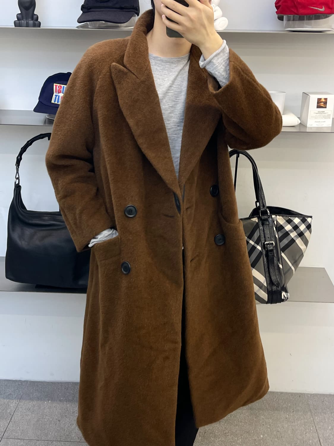 크리지아 90s 이탈리아 모헤어 코트 상품이미지2