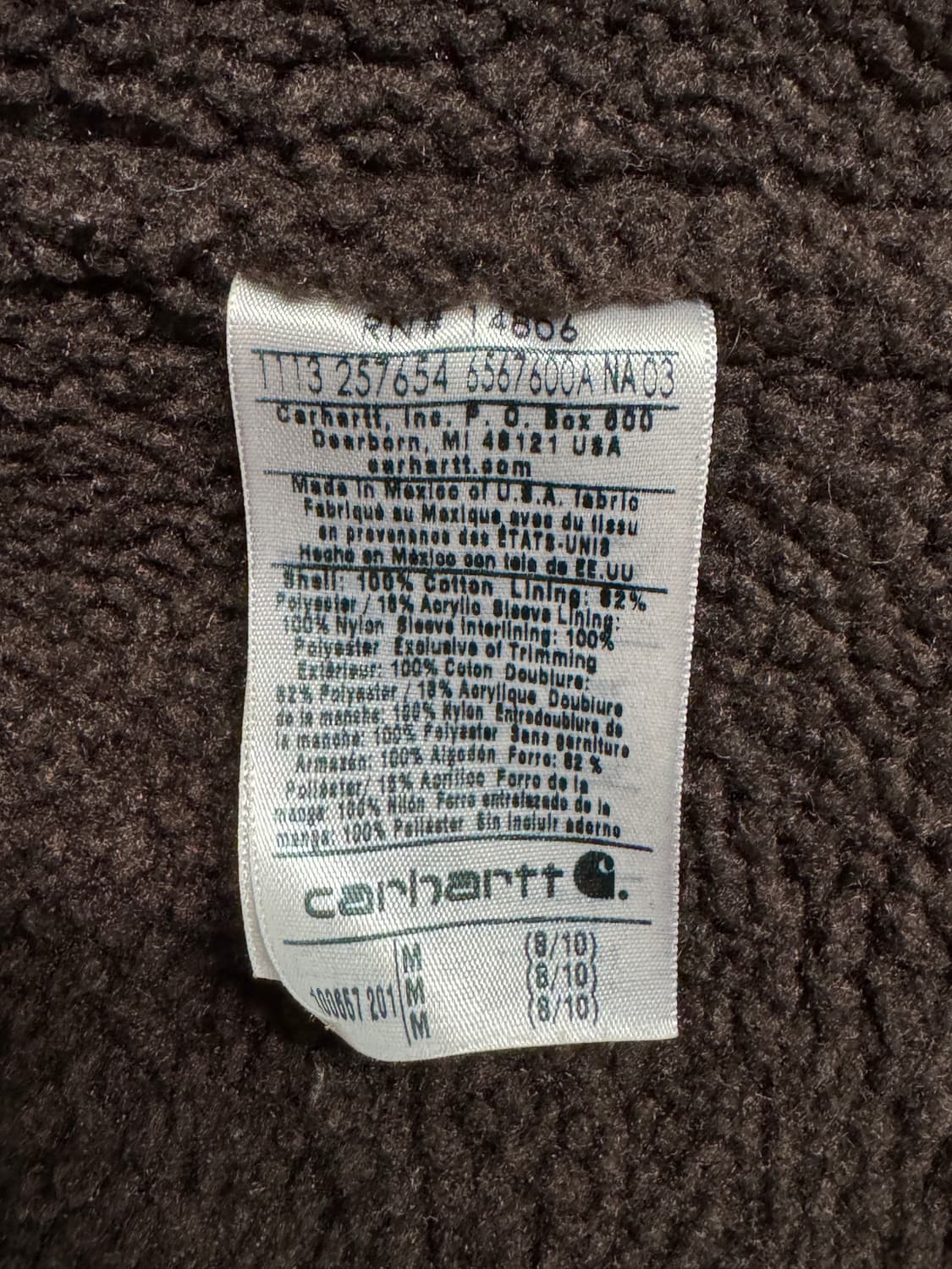 칼하트 워크 후드 자켓 m 상품이미지4