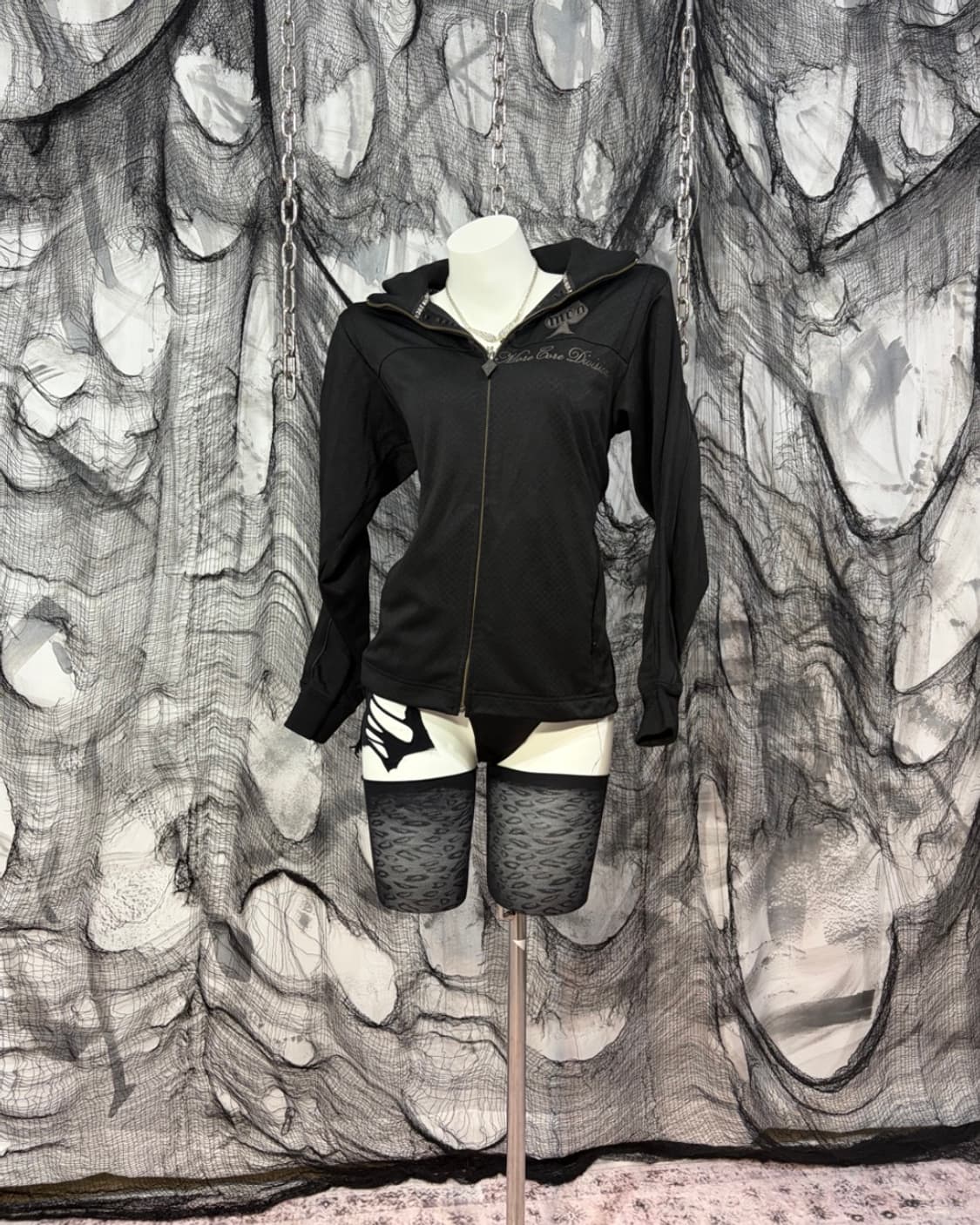 M.C.D punk rock high neck hoodie zip up 상품이미지2