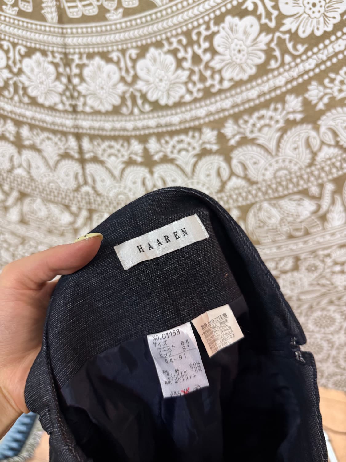 Haaren 제페니즈 빈티지 여성 진청미디스커트  상품이미지5