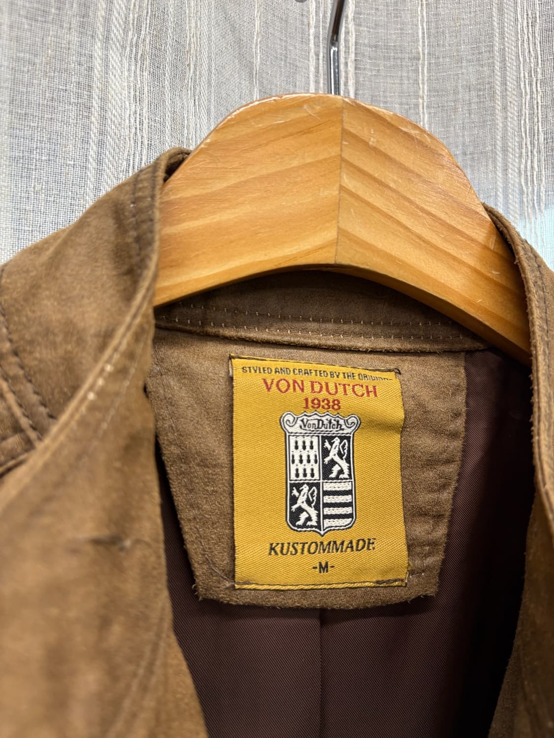 Von Dutch 본 더치 스웨이드 브라운 라이더 자켓 상품이미지6