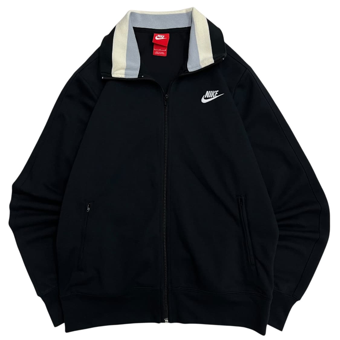 나이키 화이트배색 카라 블랙 코튼집업 L 상품이미지2