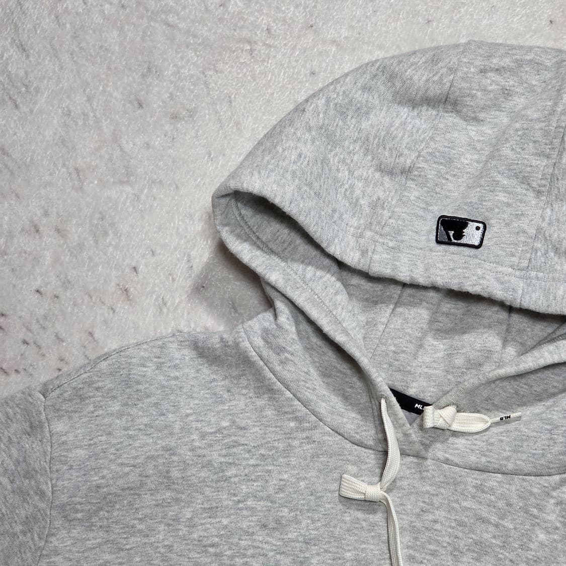 MLB NY 도트 자수 그레이 후드티 상품이미지2