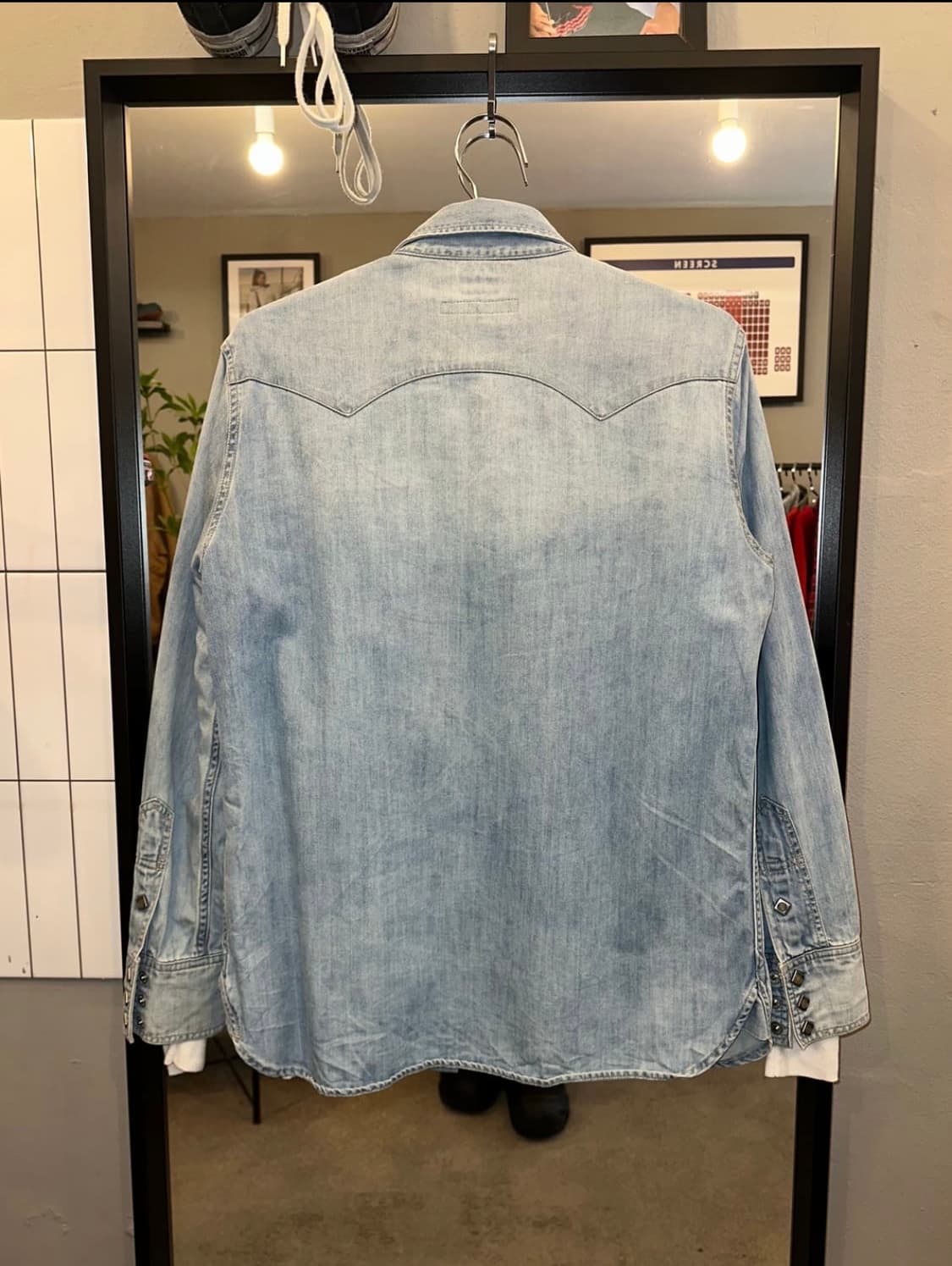 Lee riders vence exchange 웨스턴 데님 셔츠 상품이미지5