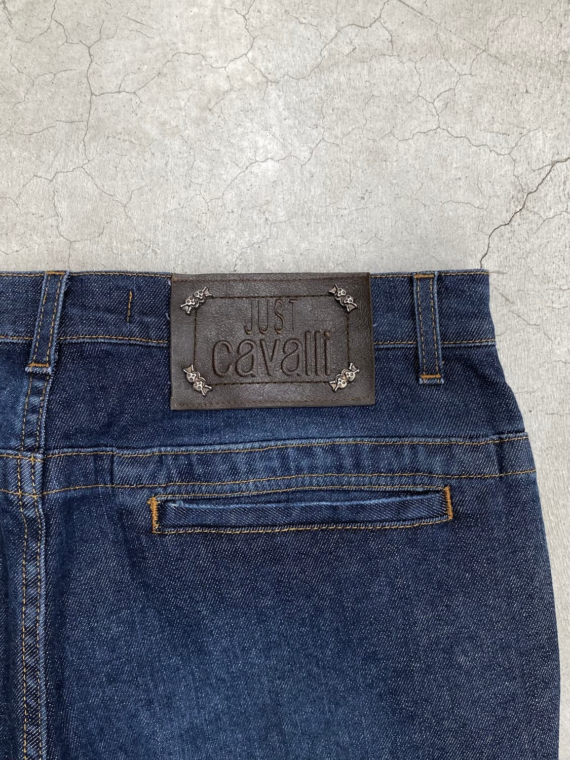 저스트 카발리 패널 데님 플레어 팬츠 상품이미지6