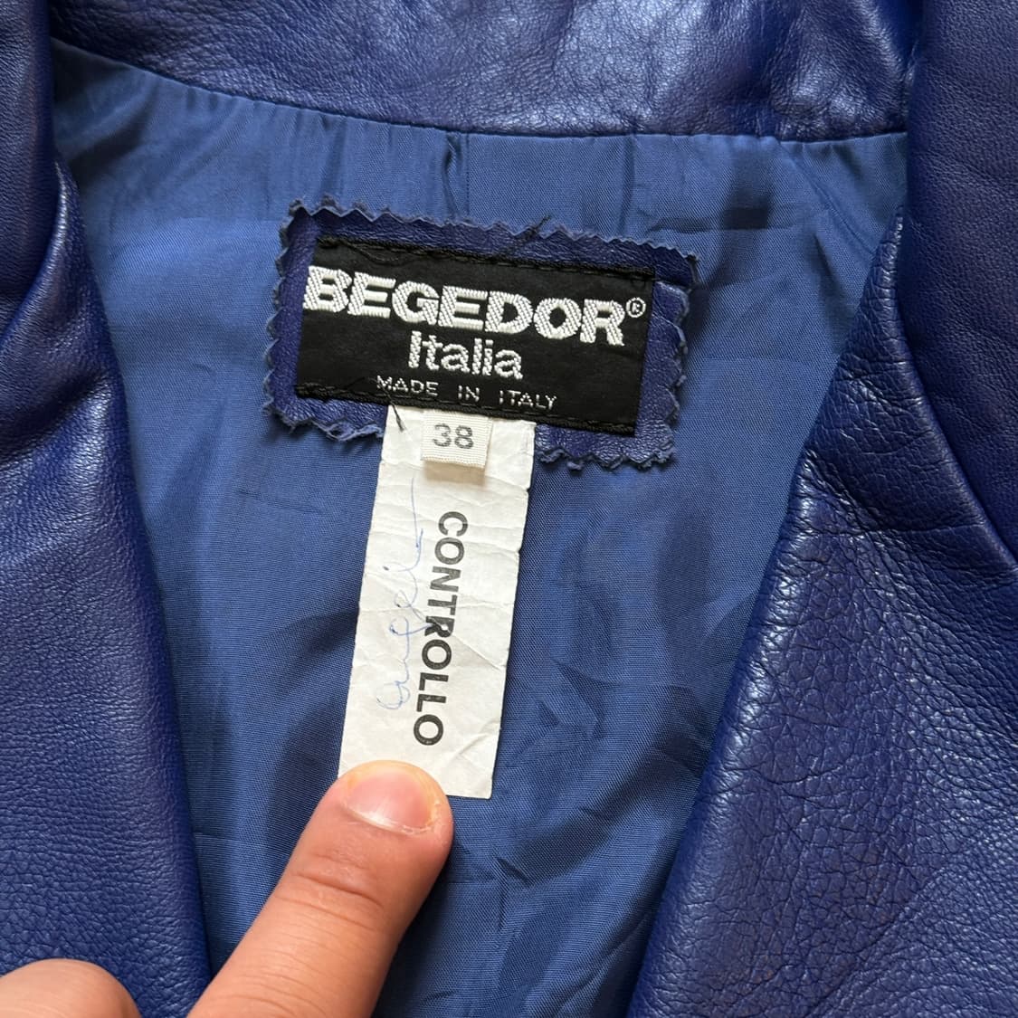 BEGEDOR MADE IN ITALY 레더 블레이저 상품이미지5