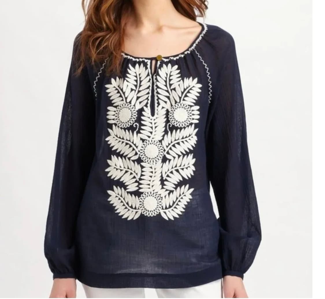 토리버치(Tory Burch)킨슬리 에스닉 자수 튜닉 블라우스 상품이미지8